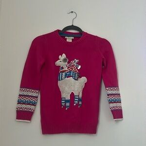 Pink Llama kids sweater
